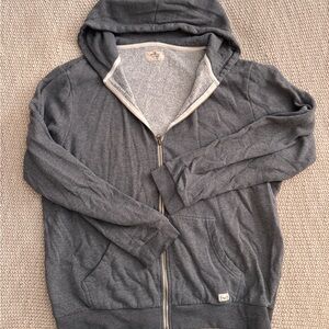 Marine Layer Charcoal Zip-Up Sweater